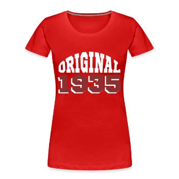 Original 1935 - T-shirt bio Premium Femme - rouge - Devant - Mia (176cm)