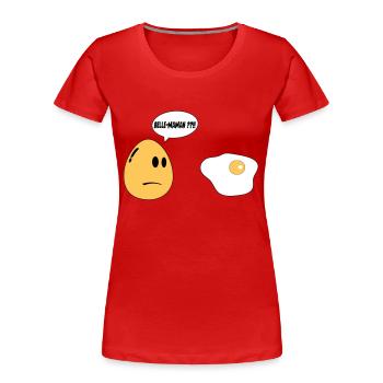 Schönes Mama-Ei - Frauen Premium Bio T-Shirt - Rot - Vorne - Mia (176cm)