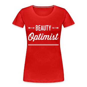 Geschenkidee Freudin - Frauen Premium Bio T-Shirt - Rot - Vorne - Mia (176cm)