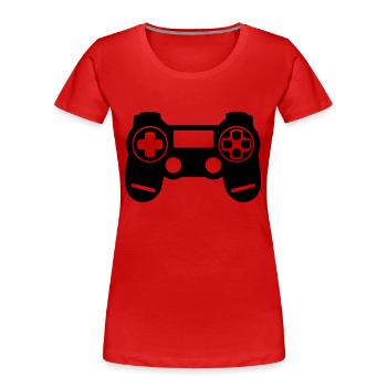 Videospiel-Controller - Frauen Premium Bio T-Shirt - Rot - Vorne - Mia (176cm)
