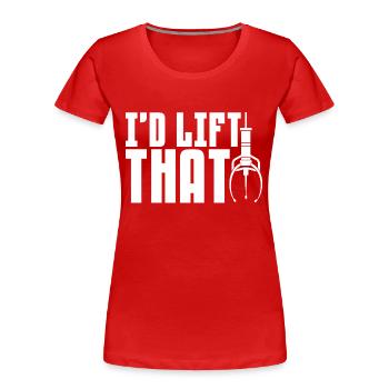 Id lift that Design for a claw game lover - Frauen Premium Bio T-Shirt - Rot - Vorne - Mia (176cm)