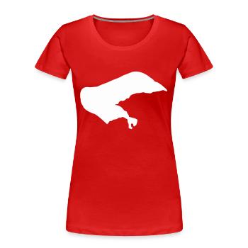 borkum insel - Frauen Premium Bio T-Shirt - Rot - Vorne - Mia (176cm)