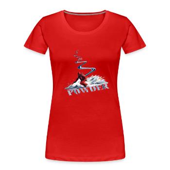 Ski alpin Ski descendant - T-shirt bio Premium Femme - rouge - Devant - Mia (176cm)