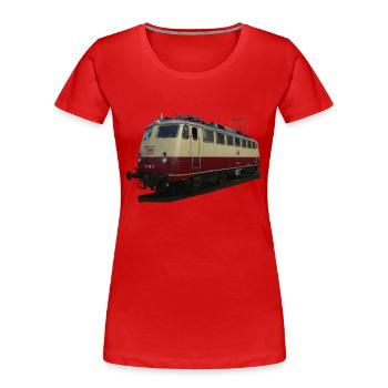 Locomotive DB113 - Women's Premium Organic T-Shirt - red - Front - Mia (176cm)