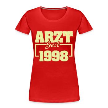 Chefarzt 1998 - Frauen Premium Bio T-Shirt - Rot - Vorne - Mia (176cm)