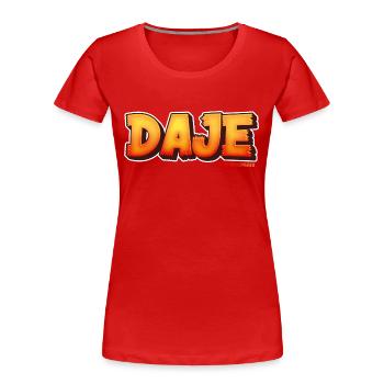 Roman phrases: DAJE - Women's Premium Organic T-Shirt - red - Front - Mia (176cm)