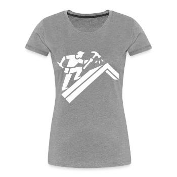 Couvreur - T-shirt bio Premium Femme - bleu marine - Devant - Mia (176cm)