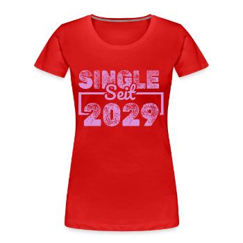 2029 - T-shirt bio Premium Femme - rouge - Devant - Mia (176cm)