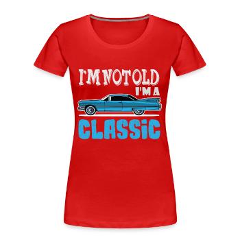 Im A Classic - Frauen Premium Bio T-Shirt - Rot - Vorne - Mia (176cm)