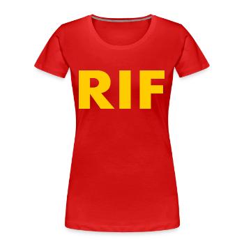 Rif - Frauen Premium Bio T-Shirt - Rot - Vorne - Mia (176cm)