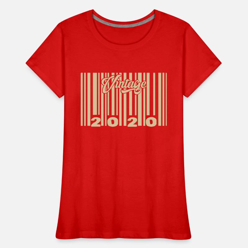 vintage 2020 Barcode 2020: Year 2025. Women's Premium Organic T-Shirt