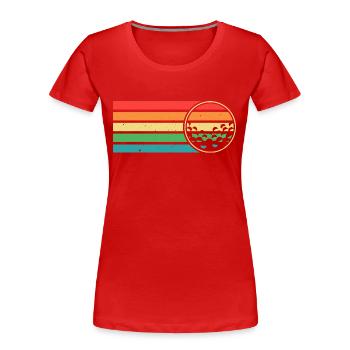 Golf Golfer Geschenk Golfschläger Sport Golf Hole - Frauen Premium Bio T-Shirt - Rot - Vorne - Mia (176cm)