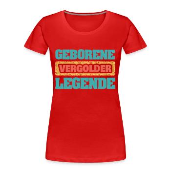 Geschenk für Vergolder - Frauen Premium Bio T-Shirt - Rot - Vorne - Mia (176cm)