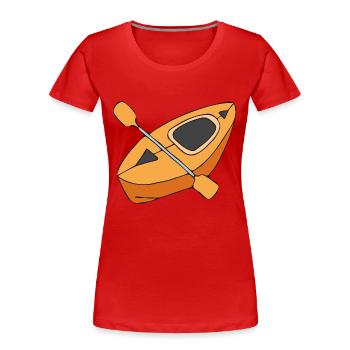 kayak - Women's Premium Organic T-Shirt - red - Front - Mia (176cm)