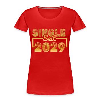 2029 - T-shirt bio Premium Femme - rouge - Devant - Mia (176cm)