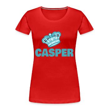 Casper comme prénom - T-shirt bio Premium Femme - rouge - Devant - Mia (176cm)