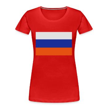 Russische Flagge - Frauen Premium Bio T-Shirt - Rot - Vorne - Mia (176cm)