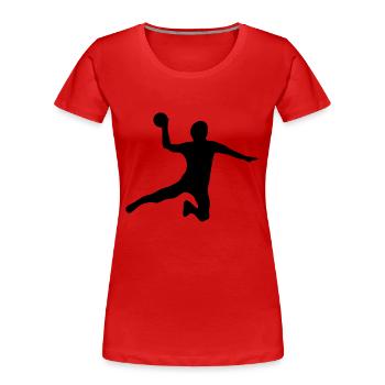 handball - T-shirt bio Premium Femme - rouge - Devant - Mia (176cm)