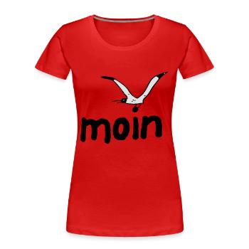 MOIN - Frauen Premium Bio T-Shirt - Rot - Vorne - Mia (176cm)