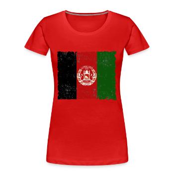 Afghanistan - Women's Premium Organic T-Shirt - red - Front - Mia (176cm)