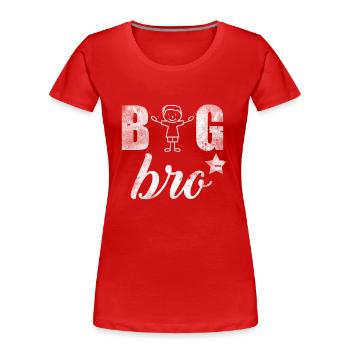 Big Brother Big Bro Gift sibling kids - Women's Premium Organic T-Shirt - red - Front - Mia (176cm)