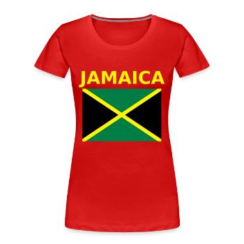 jamaica - Frauen Premium Bio T-Shirt - Rot - Vorne - Mia (176cm)