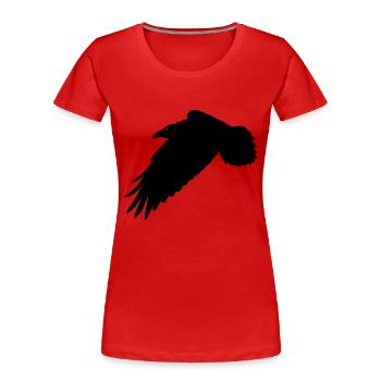 Black Raven - Women's Premium Organic T-Shirt - red - Front - Mia (176cm)