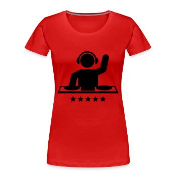 dj__f1 - Women's Premium Organic T-Shirt - red - Front - Mia (176cm)