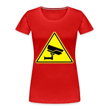 caméra de sécurité caméra de sécurité - T-shirt bio Premium Femme - rouge - Devant - Mia (176cm)