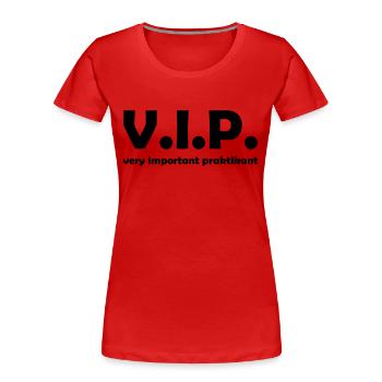 praktikant - Frauen Premium Bio T-Shirt - Rot - Vorne - Mia (176cm)