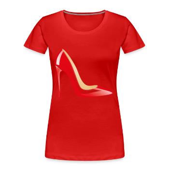Smiley High Heels - Women's Premium Organic T-Shirt - red - Front - Mia (176cm)