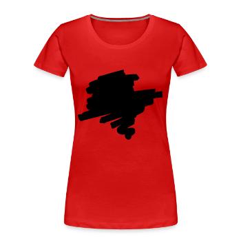 Marker Gekritzel Hintergrund - Frauen Premium Bio T-Shirt - Rot - Vorne - Mia (176cm)