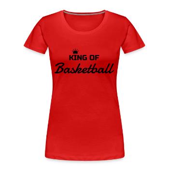 Basketball - Basket ball - Basket-ball - Baskette - Frauen Premium Bio T-Shirt - Rot - Vorne - Mia (176cm)