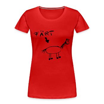 Färt - Frauen Premium Bio T-Shirt - Rot - Vorne - Mia (176cm)