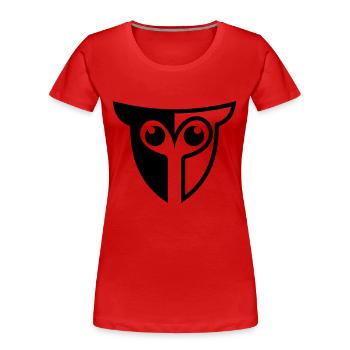 Owl owl - Women's Premium Organic T-Shirt - red - Front - Mia (176cm)
