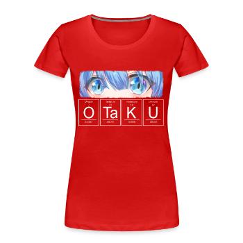 Otaku Anime Augen Chemisches Element - Frauen Premium Bio T-Shirt - Rot - Vorne - Mia (176cm)