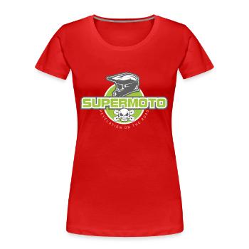 SUPER MOTO Monkey Helmet - Women's Premium Organic T-Shirt - red - Front - Mia (176cm)