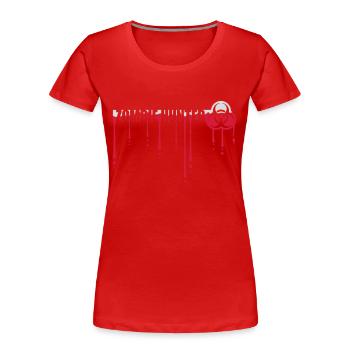 chasseur de zombies citation d’Halloween - T-shirt bio Premium Femme - rouge - Devant - Mia (176cm)