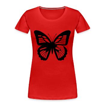 Schmetterling Natur Schmetterlinge Vektor 7 - Frauen Premium Bio T-Shirt - Rot - Vorne - Mia (176cm)