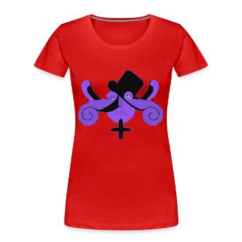 Unwirklicher Mister Blok - Frauen Premium Bio T-Shirt - Rot - Vorne - Mia (176cm)