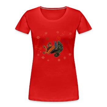 Faravahar Zoroastrianism Simurgh Persia - Women's Premium Organic T-Shirt - red - Front - Mia (176cm)