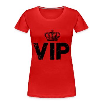 vip - Frauen Premium Bio T-Shirt - Rot - Vorne - Mia (176cm)
