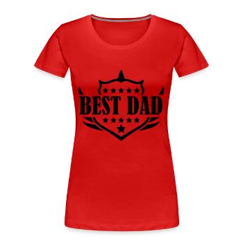 best dad - Frauen Premium Bio T-Shirt - Rot - Vorne - Mia (176cm)