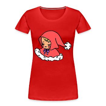 Doux enfant Jésus, ange pour Noël - T-shirt bio Premium Femme - rouge - Devant - Mia (176cm)