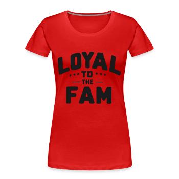 Fidèle à la famille - T-shirt bio Premium Femme - rouge - Devant - Mia (176cm)