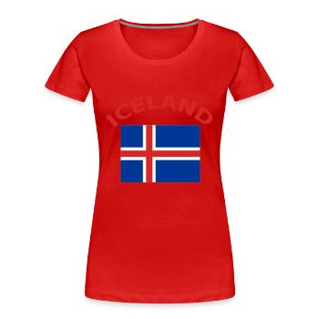 Iceland, Iceland, flag, flag - Women's Premium Organic T-Shirt - red - Front - Mia (176cm)
