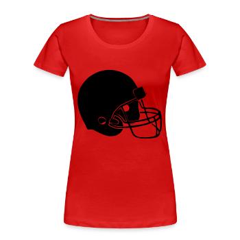 football helm - Frauen Premium Bio T-Shirt - Rot - Vorne - Mia (176cm)