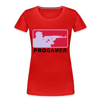 progamer_2011_4_3c - T-shirt bio Premium Femme - rouge - Devant - Mia (176cm)