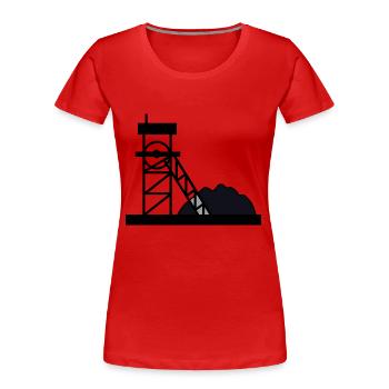 bergarbeiter miner bergwerk mine coal kohle5 - Frauen Premium Bio T-Shirt - Rot - Vorne - Mia (176cm)