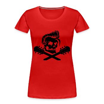 gitarre - Frauen Premium Bio T-Shirt - Rot - Vorne - Mia (176cm)